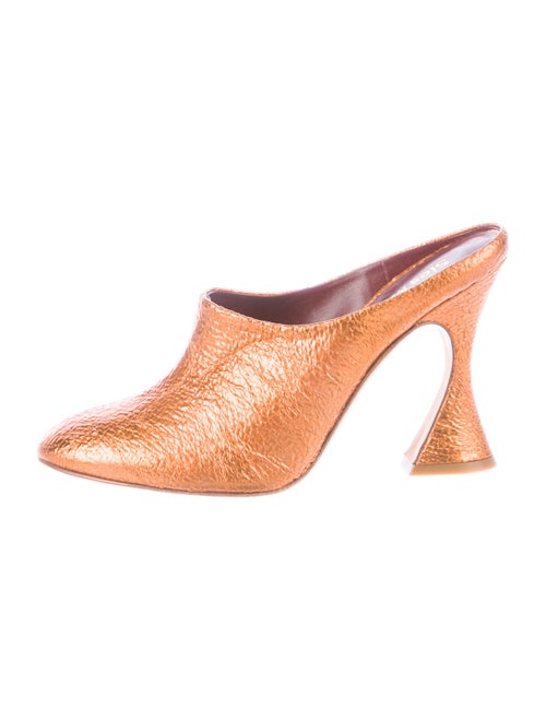 Sies Marjan Leather Mules Metallic