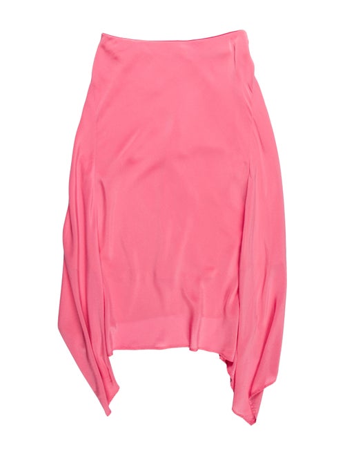 Sies Marjan Silk Midi Length Skirt Pink