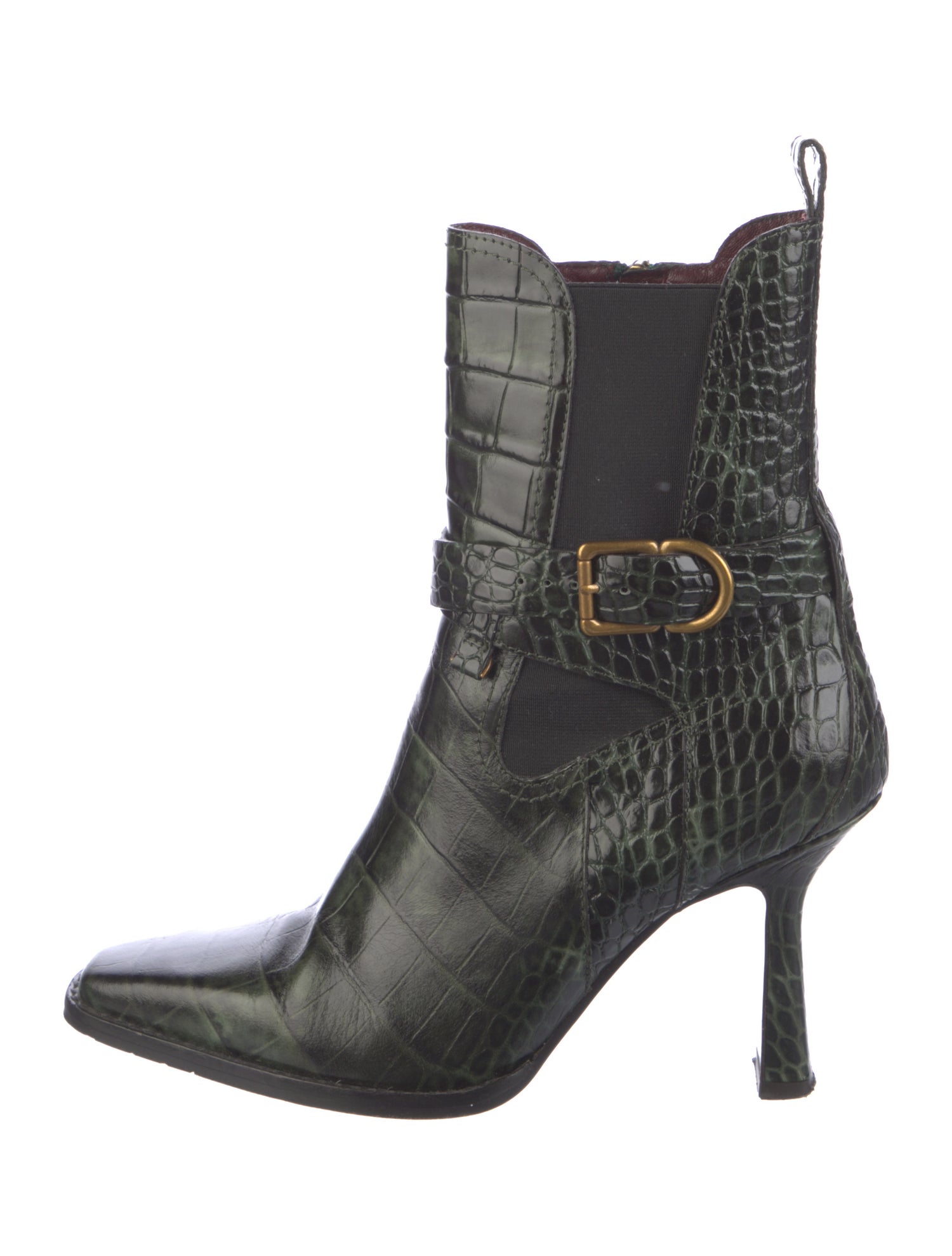 Sies Marjan Embossed Leather Animal Print Chelsea Boots