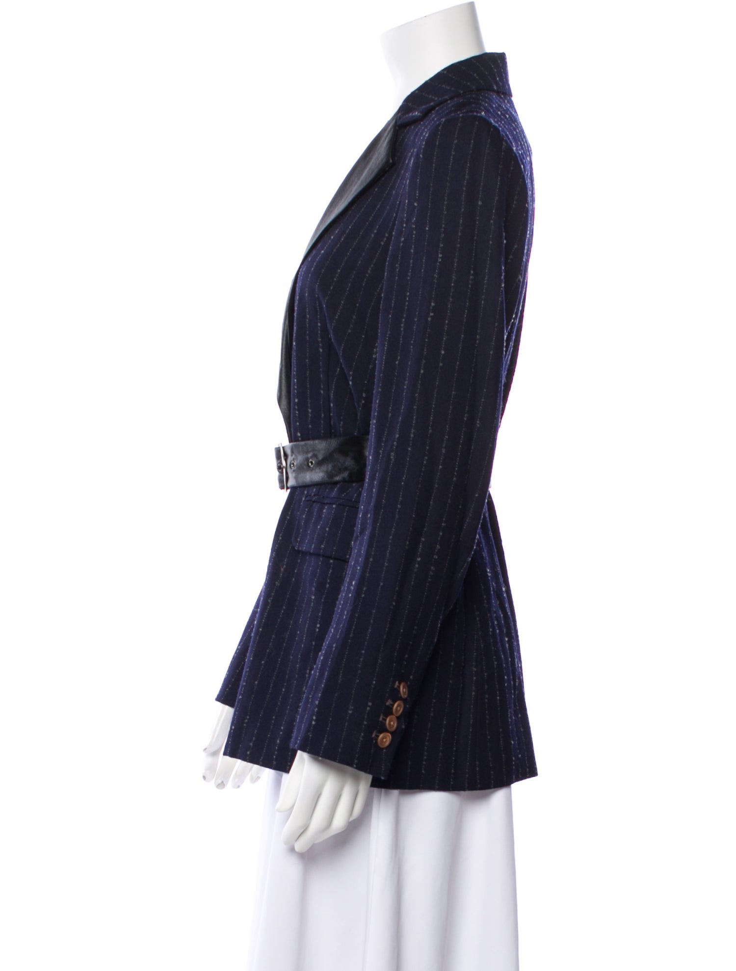 Sies Marjan Virgin Wool Striped Blazer