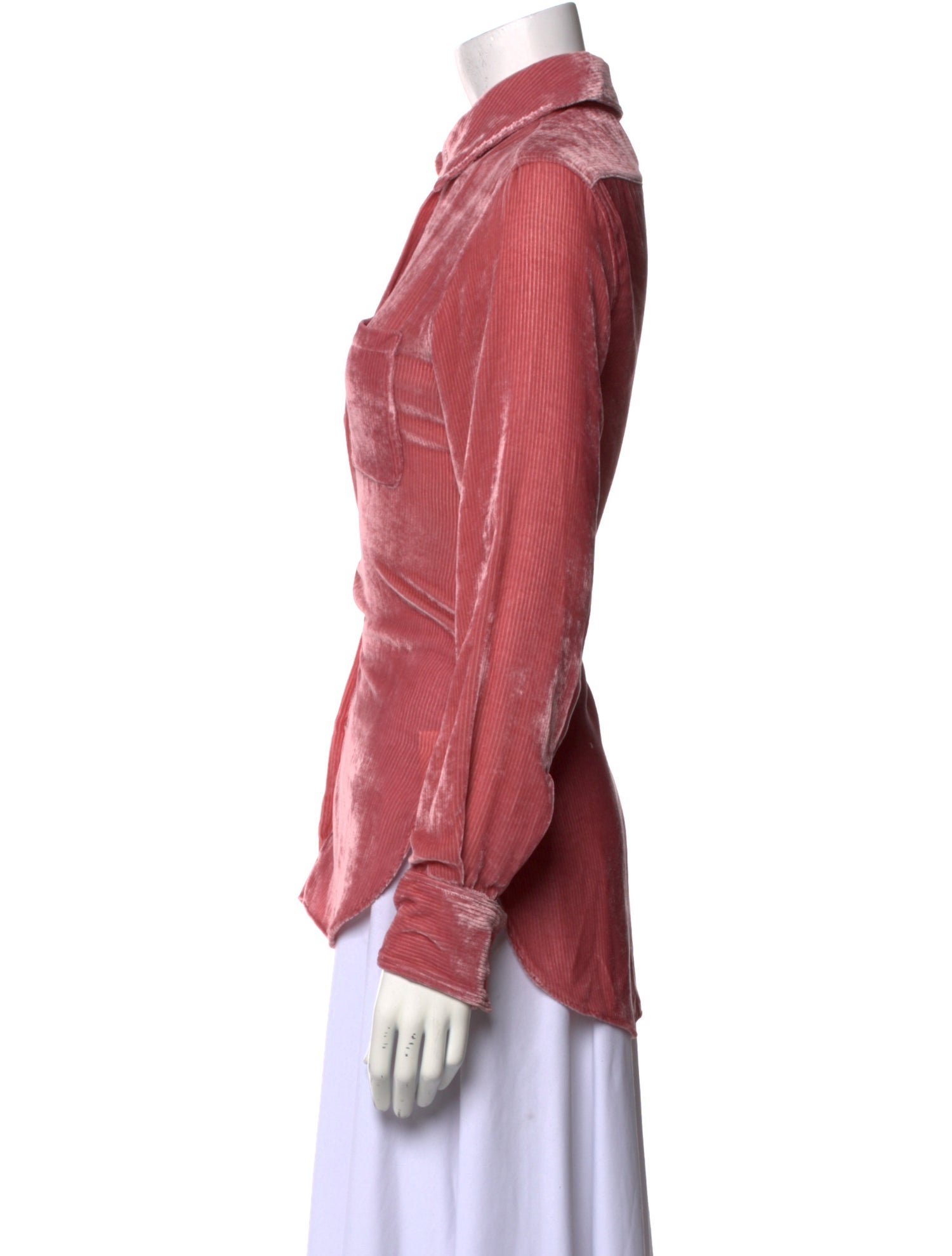 Sies Marjan Silk Long Sleeve Button-Up Top