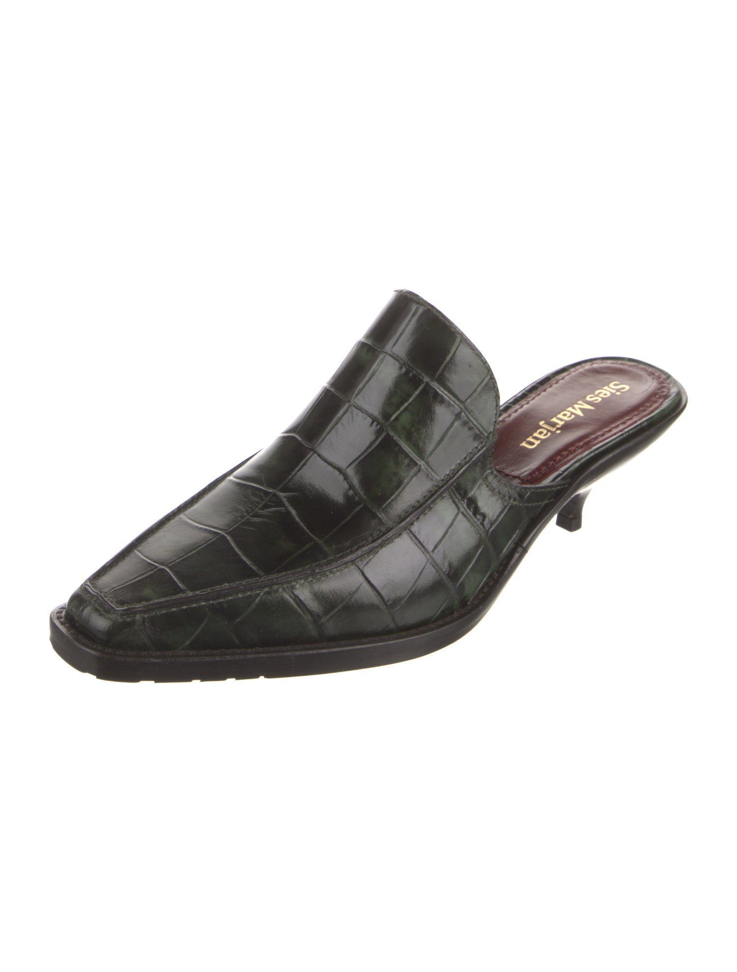 Sies Marjan Embossed Leather Mules