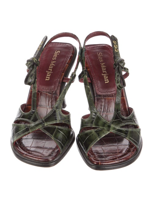 Sies Marjan Crocodile Slingback Sandals