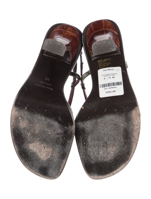 Sies Marjan Crocodile Slingback Sandals