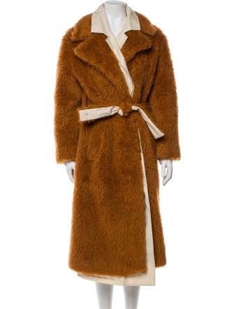 Sies Marjan Virgin Wool Faux Fur Coat