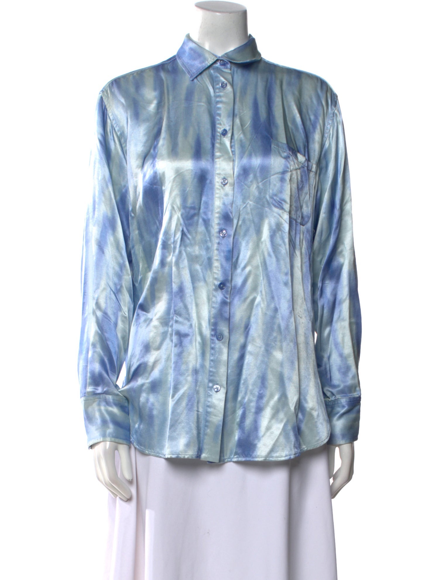 Sies Marjan Printed Long Sleeve Button-Up Top