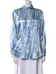 Sies Marjan Printed Long Sleeve Button-Up Top