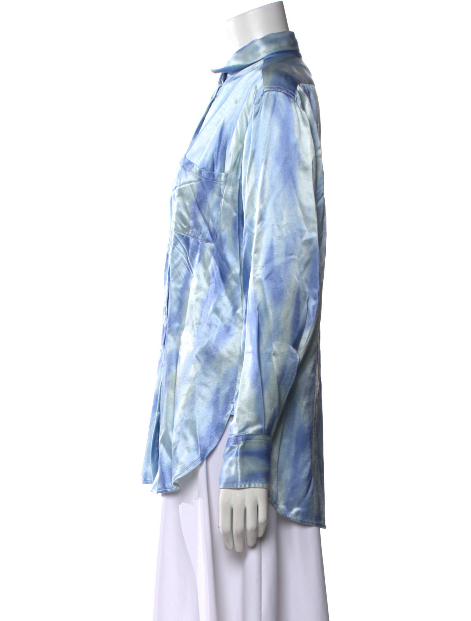 Sies Marjan Printed Long Sleeve Button-Up Top