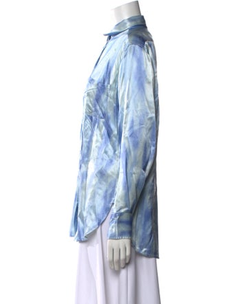 Sies Marjan Printed Long Sleeve Button-Up Top