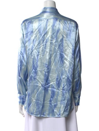 Sies Marjan Printed Long Sleeve Button-Up Top