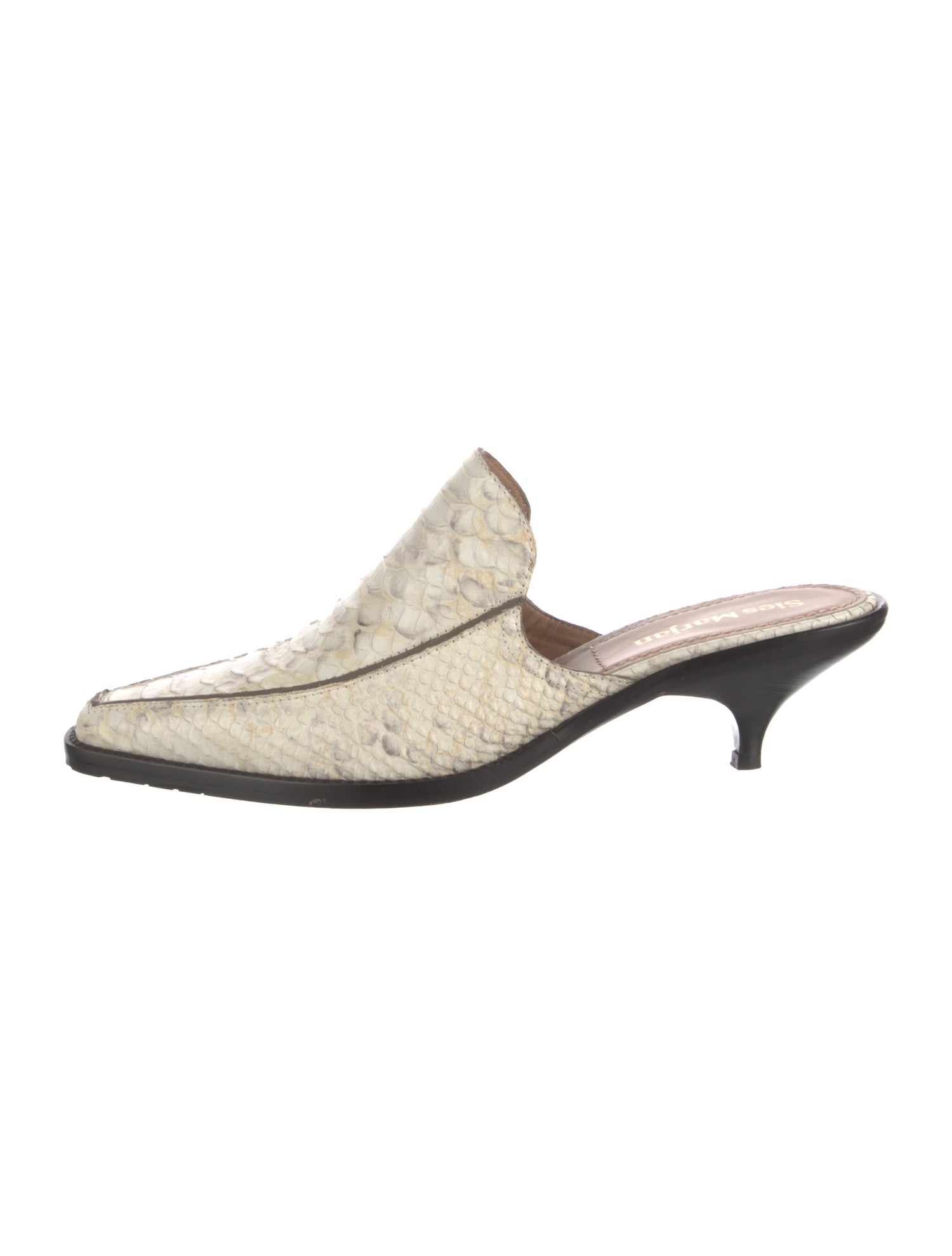 Sies Marjan Leather Animal Print Mules