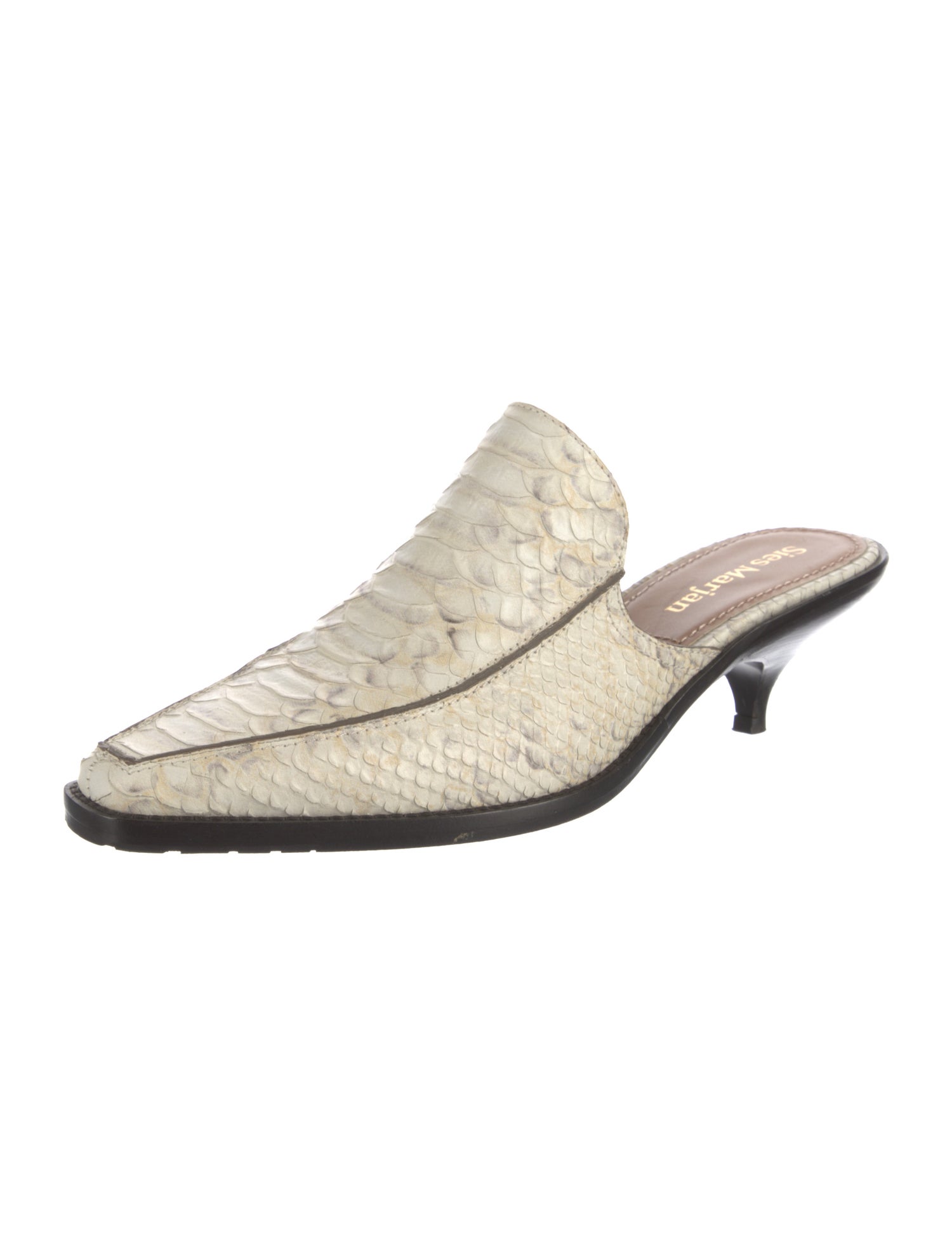 Sies Marjan Leather Animal Print Mules