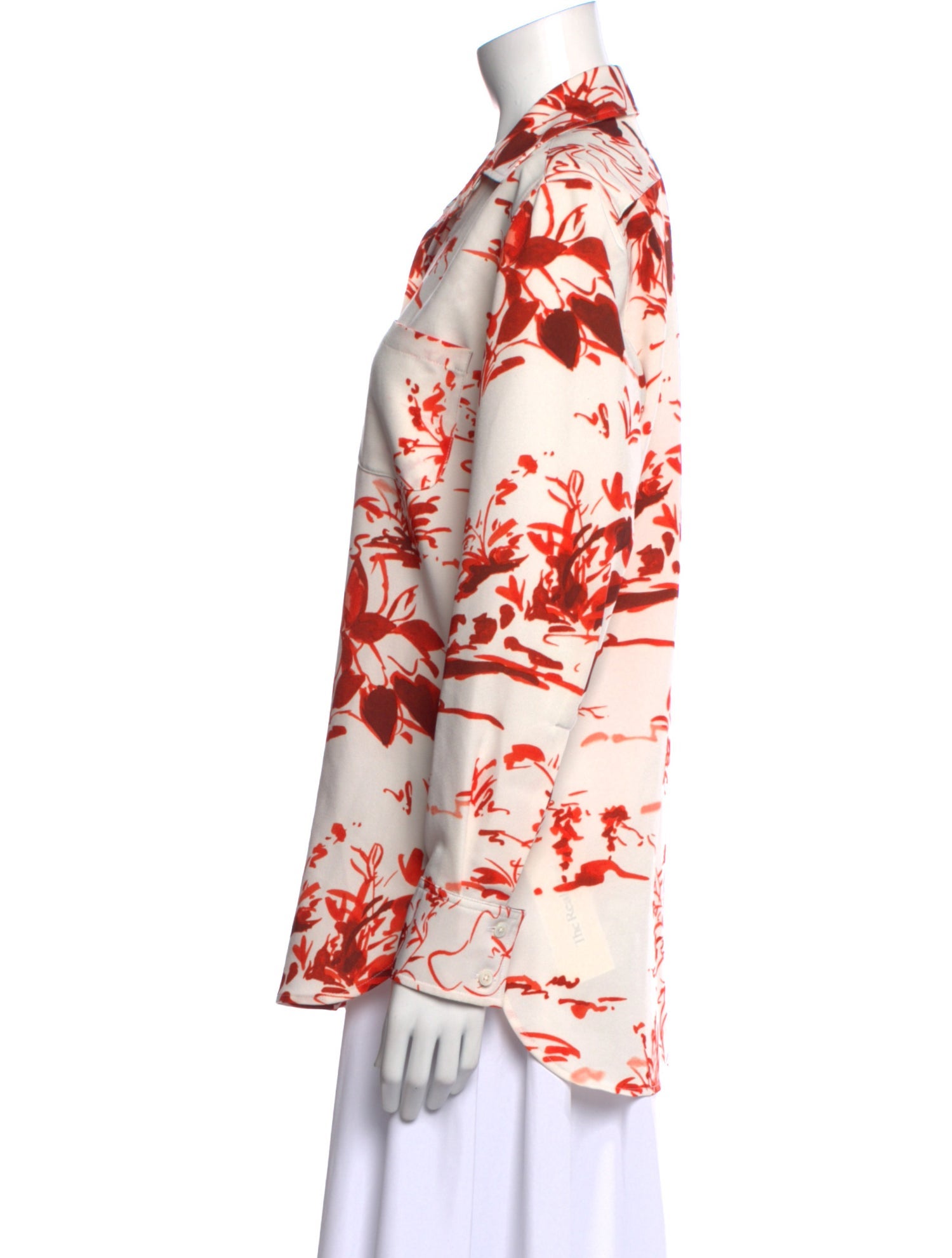 Sies Marjan Floral Print Long Sleeve Button-Up Top