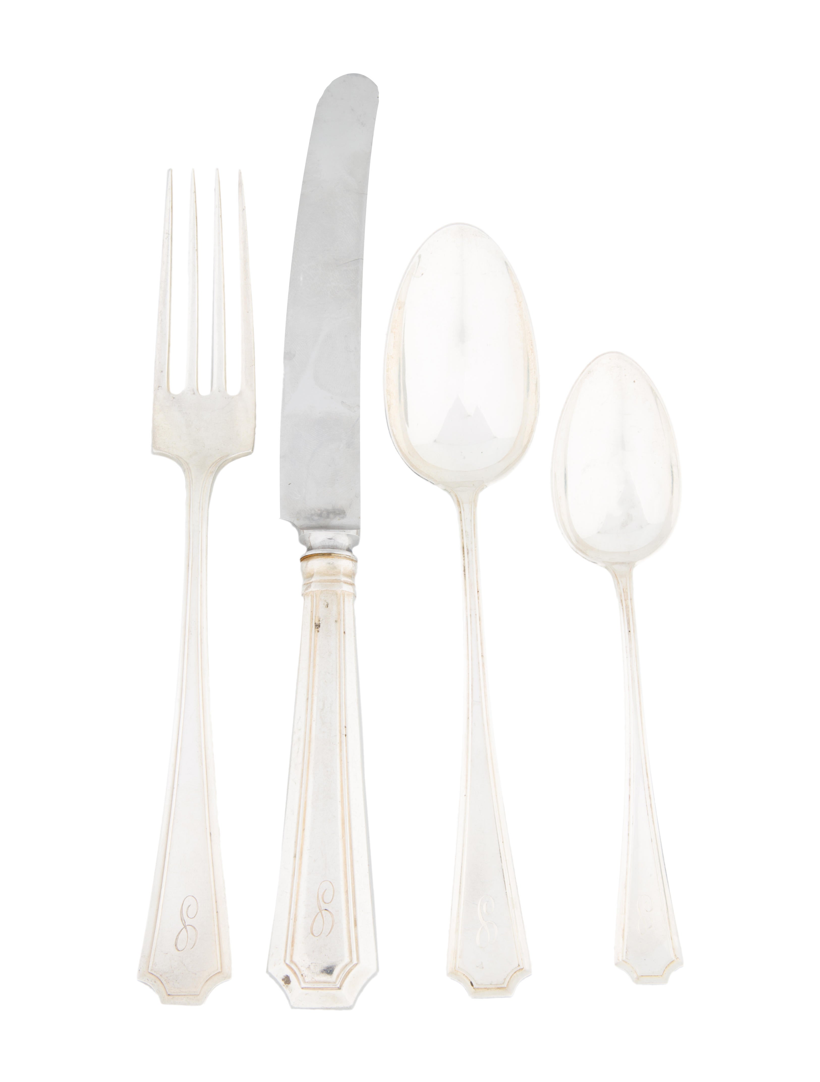 Sterling Silver 46-Piece Durgin Fairfax Flatware Service