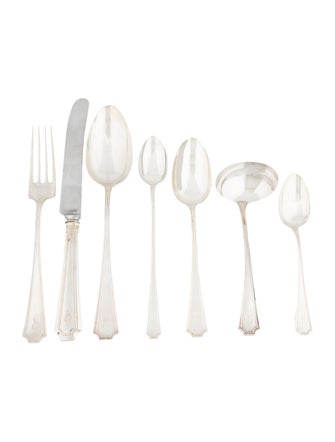 Sterling Silver 46-Piece Durgin Fairfax Flatware Service
