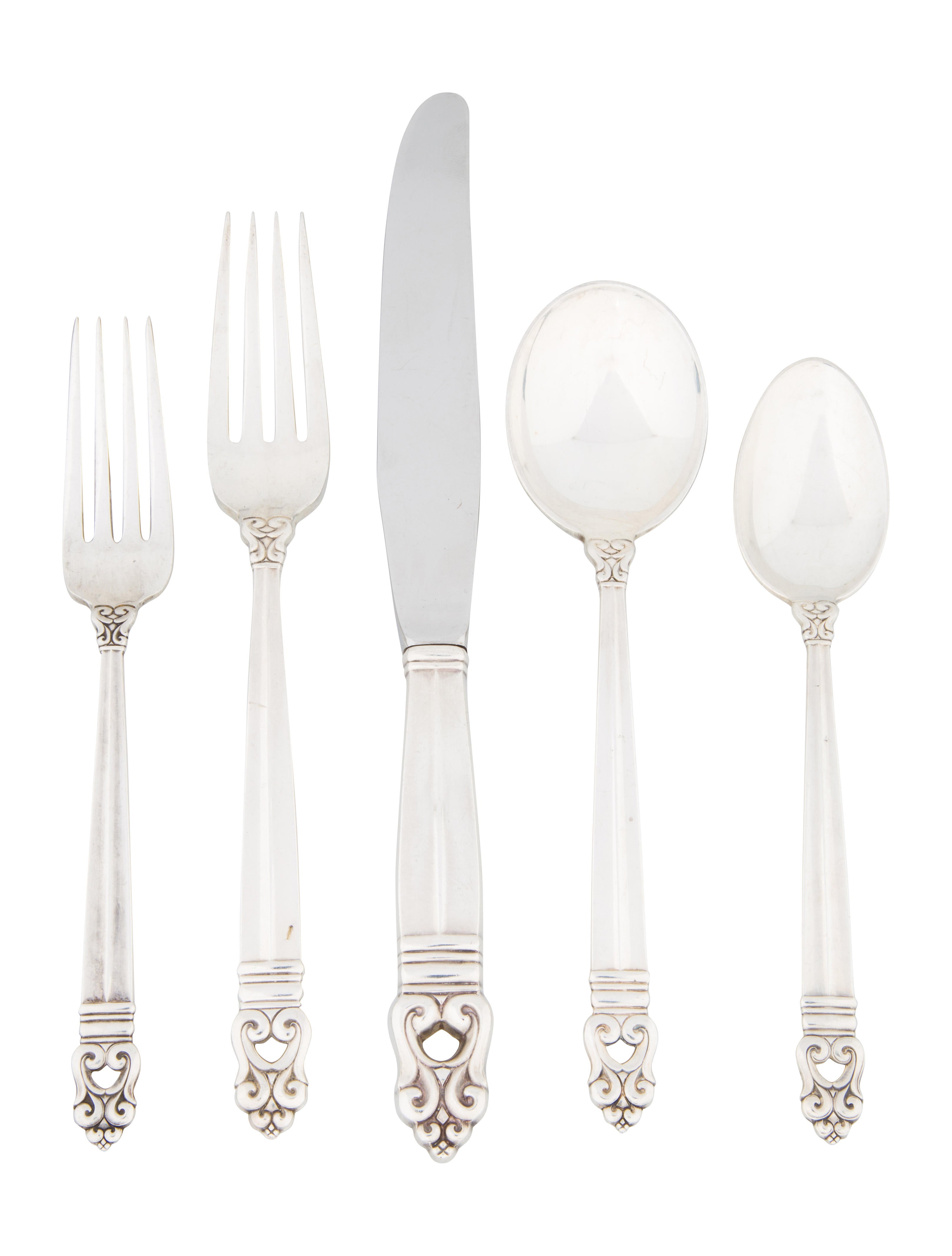 Sterling Silver 77-Piece International Silver Royal Danish Flatware Service