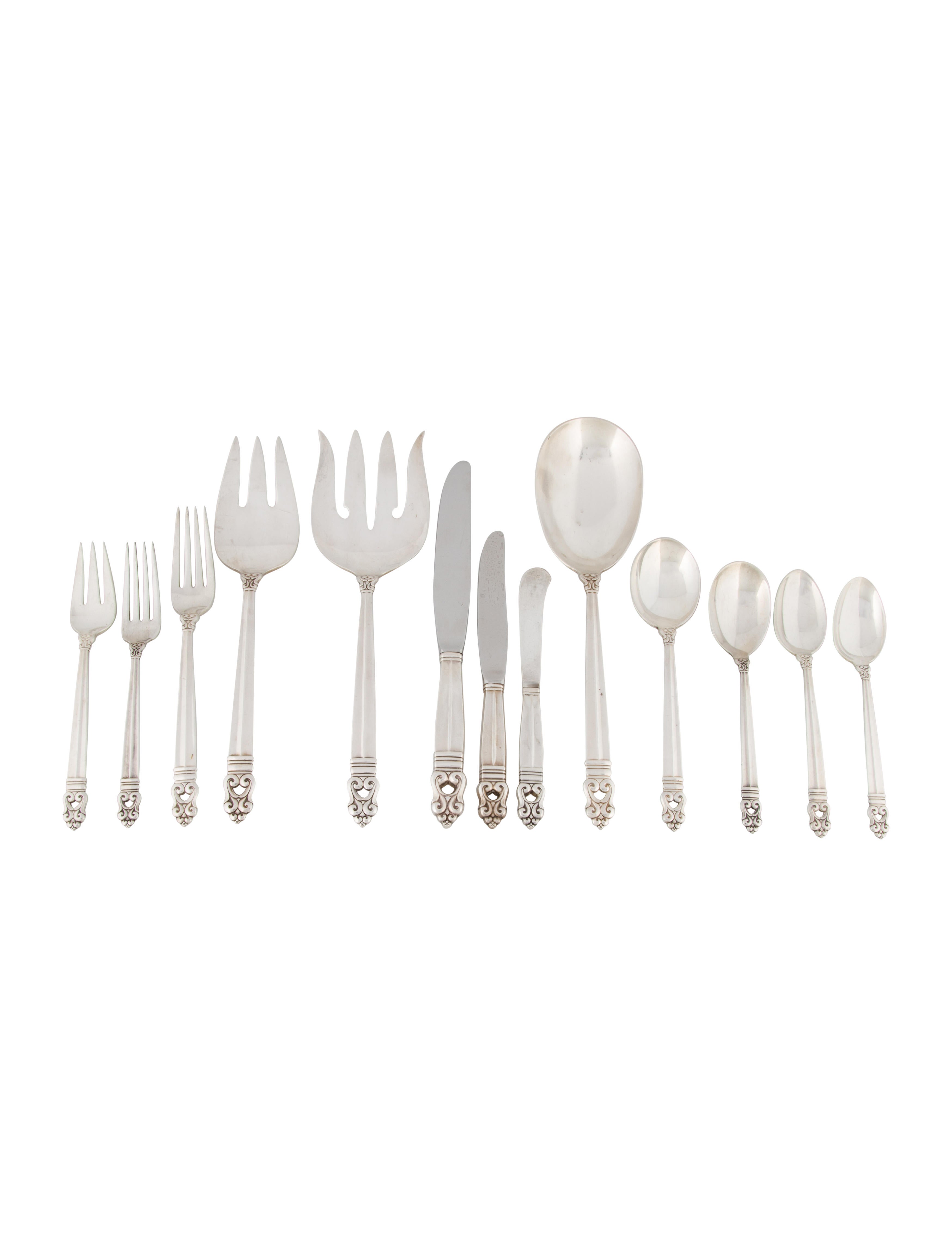 Sterling Silver 77-Piece International Silver Royal Danish Flatware Service