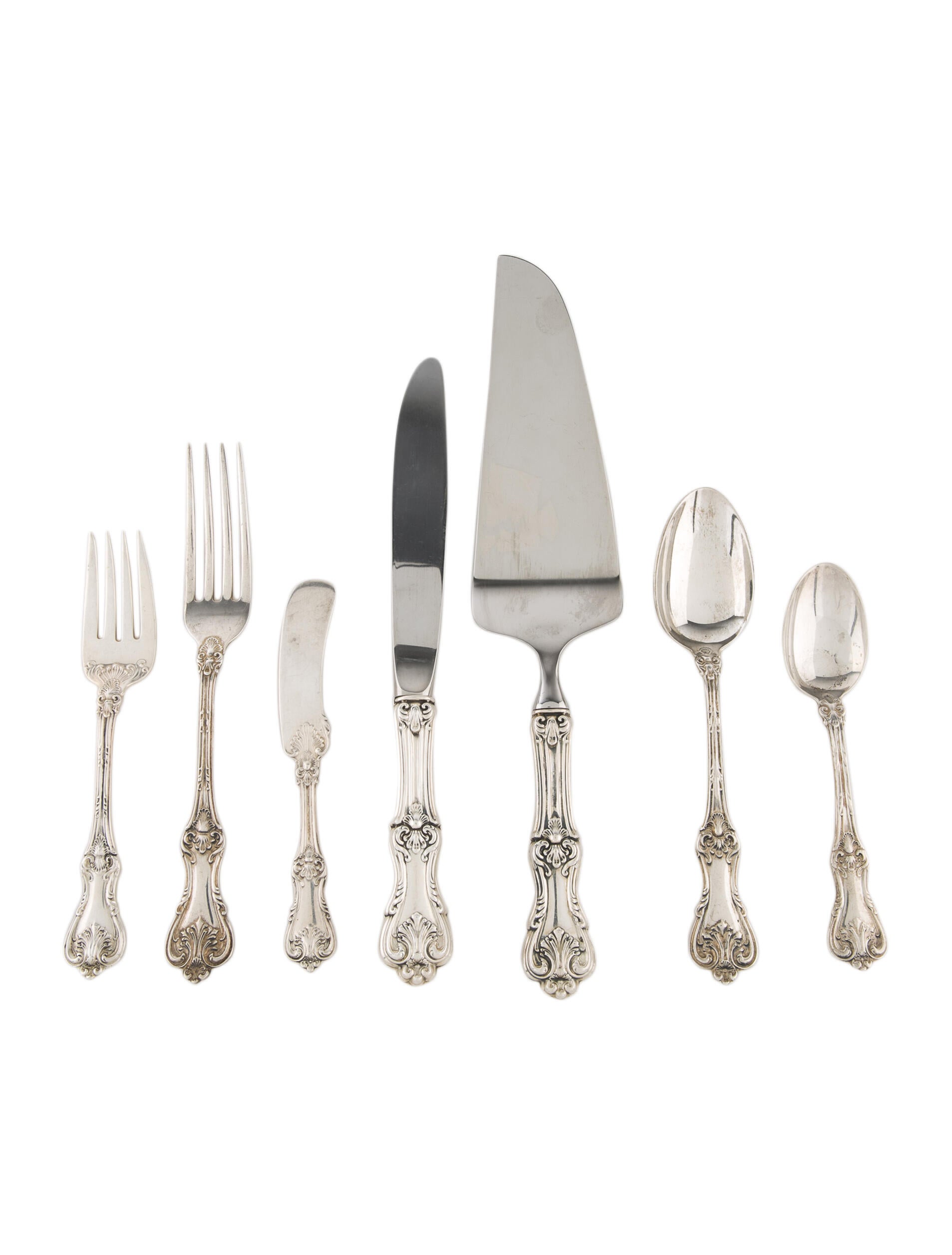 Sterling Silver 60Piece Federal Cotillion Flatware Set Silver, 60