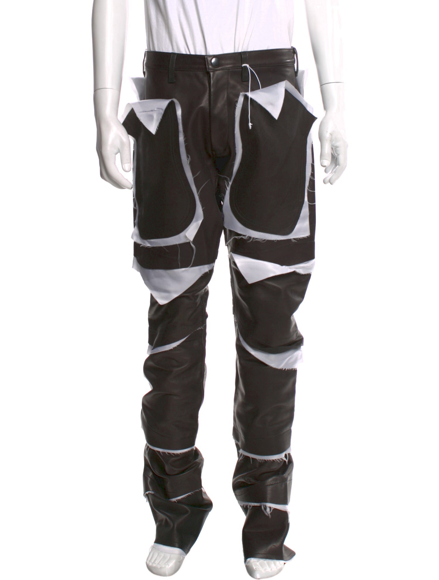 Sulvam Leather Moto Pants