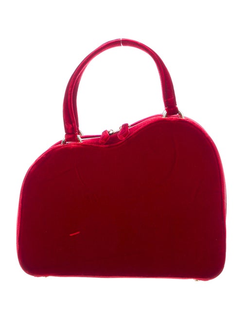 Simone Rocha Velvet Satchel Red