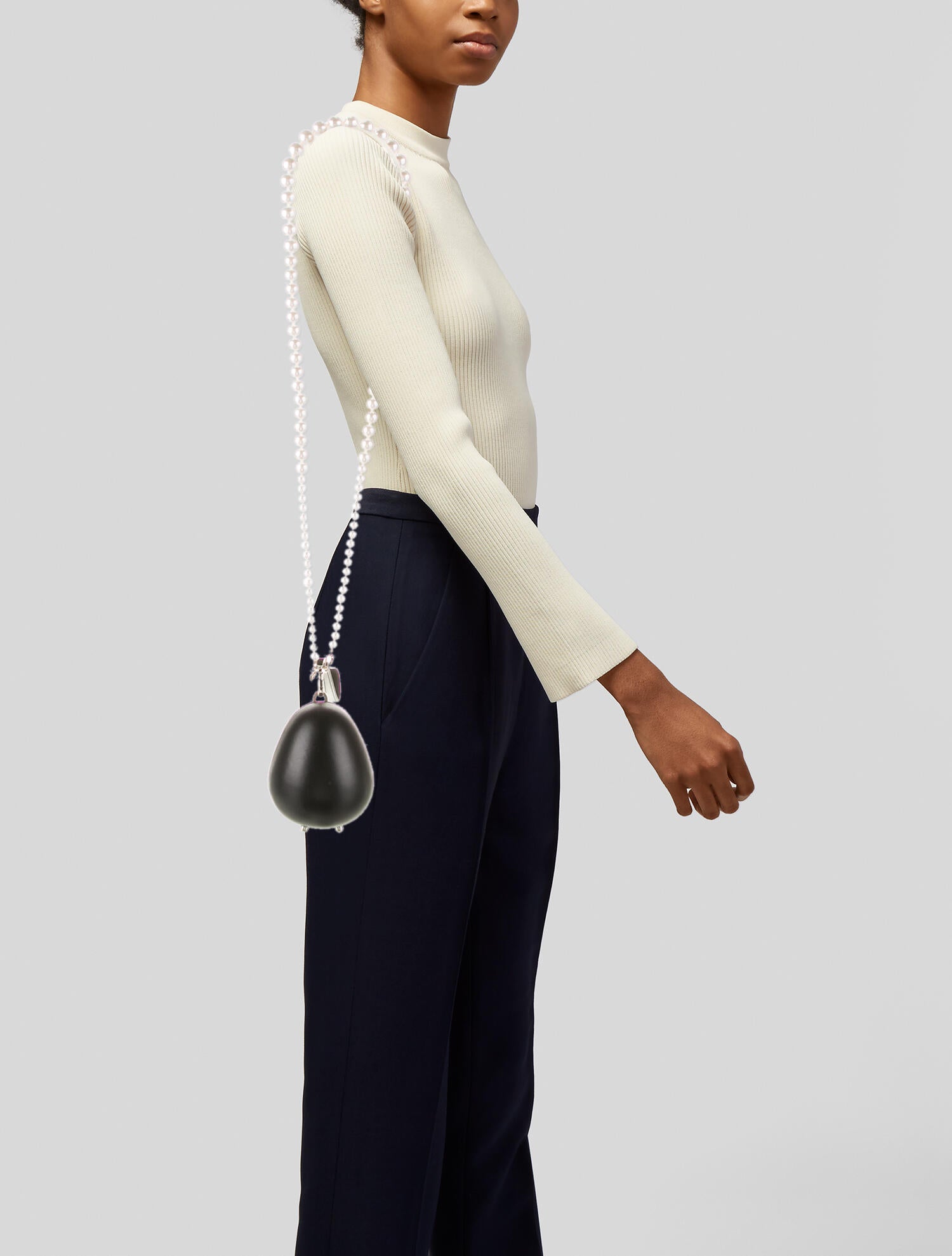 Simone Rocha Micro Handheld Egg Bag - Black Mini Bags, Handbags 