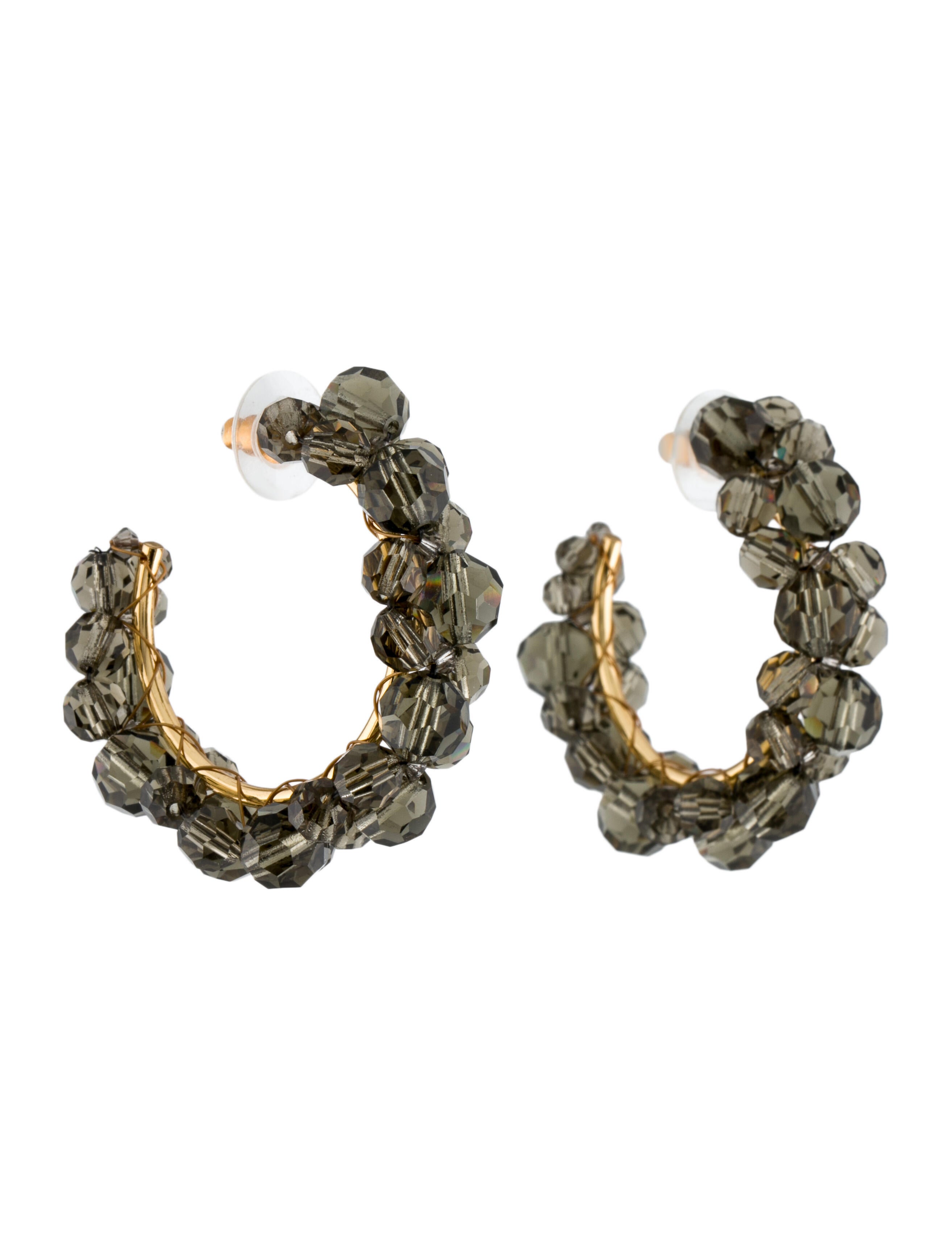 Simone Rocha Wiggle Beaded Hoop Earrings