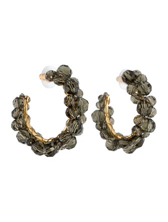 Simone Rocha Wiggle Beaded Hoop Earrings