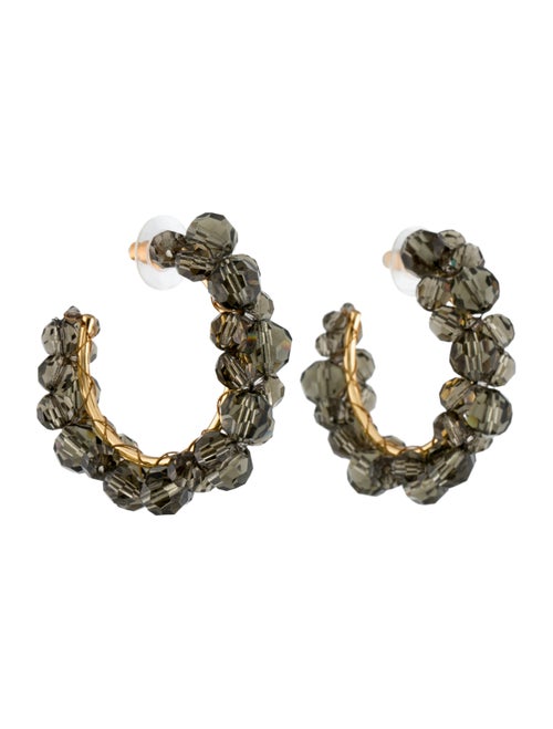 Simone Rocha Wiggle Beaded Hoop Earrings
