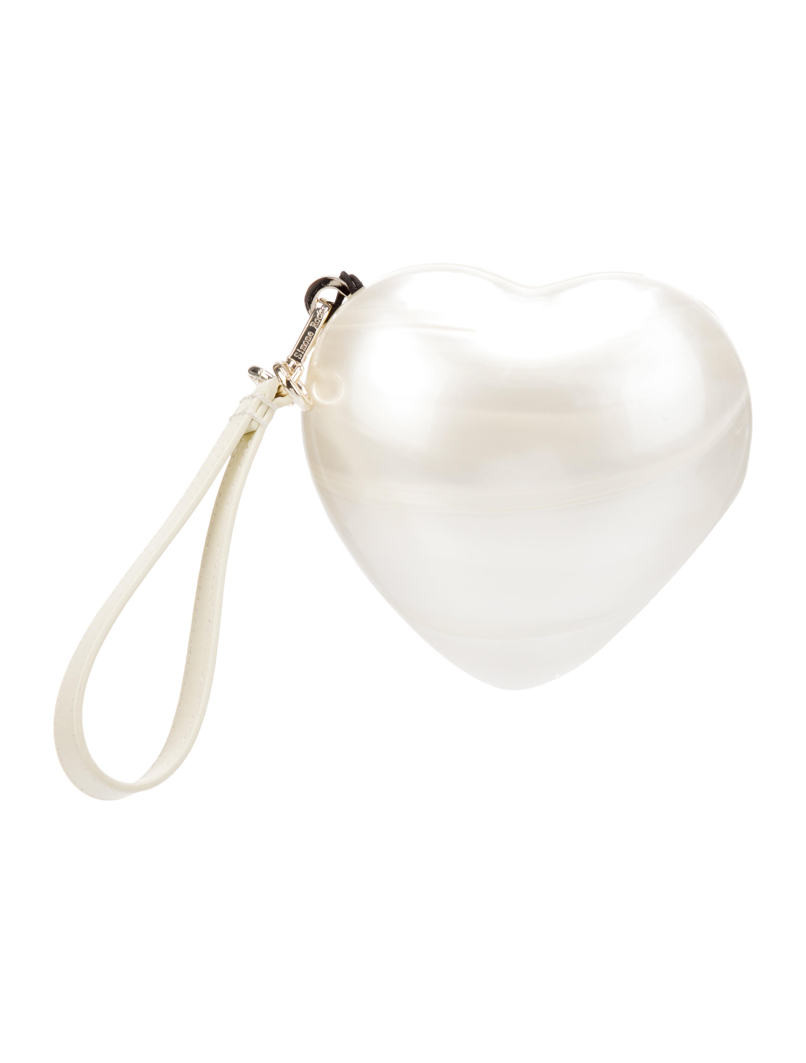 Simone Rocha Acrylic Heart Clutch - Neutrals Clutches