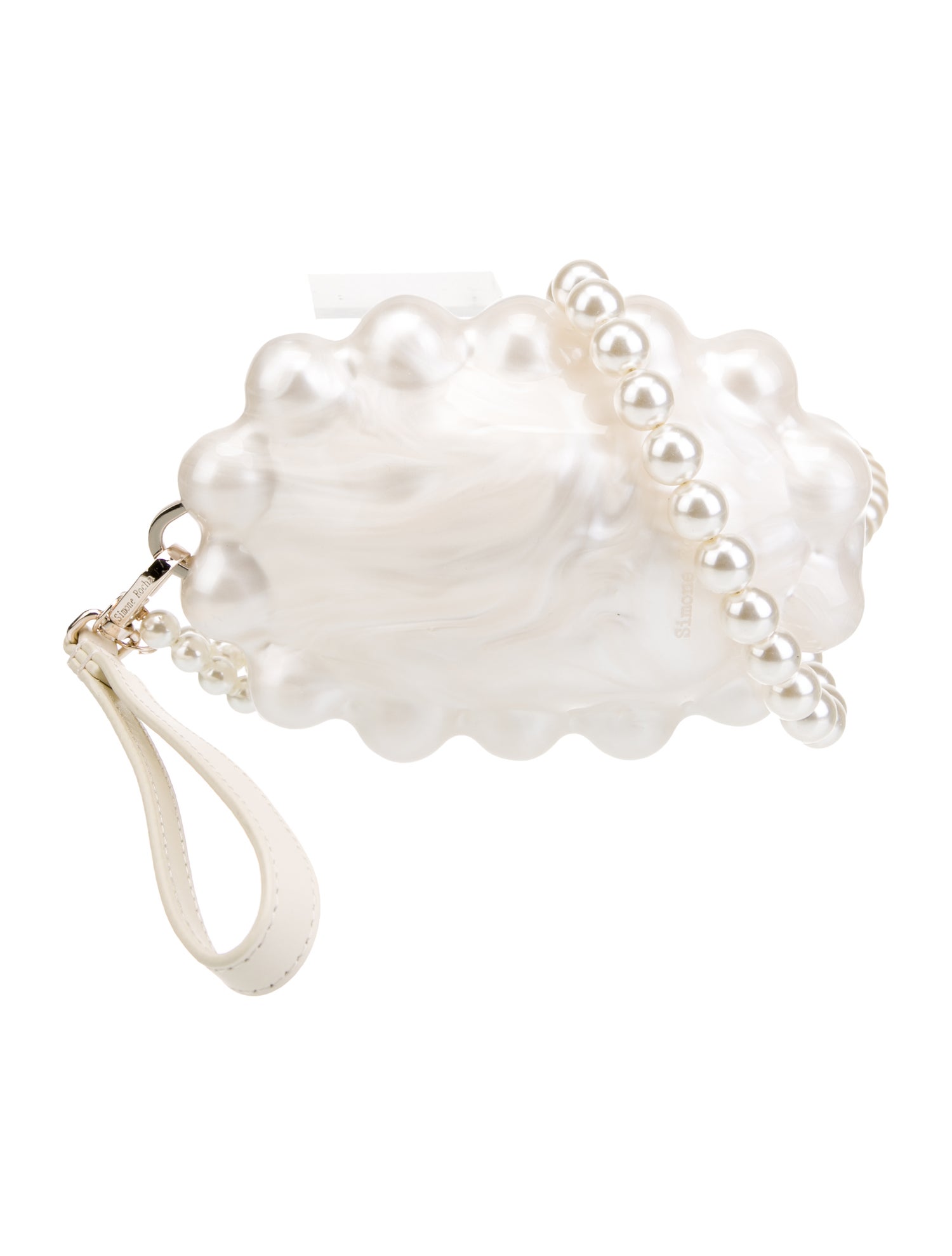 Simone Rocha Micro Perspex Pearl Daisy Clutch Bag w/Tags