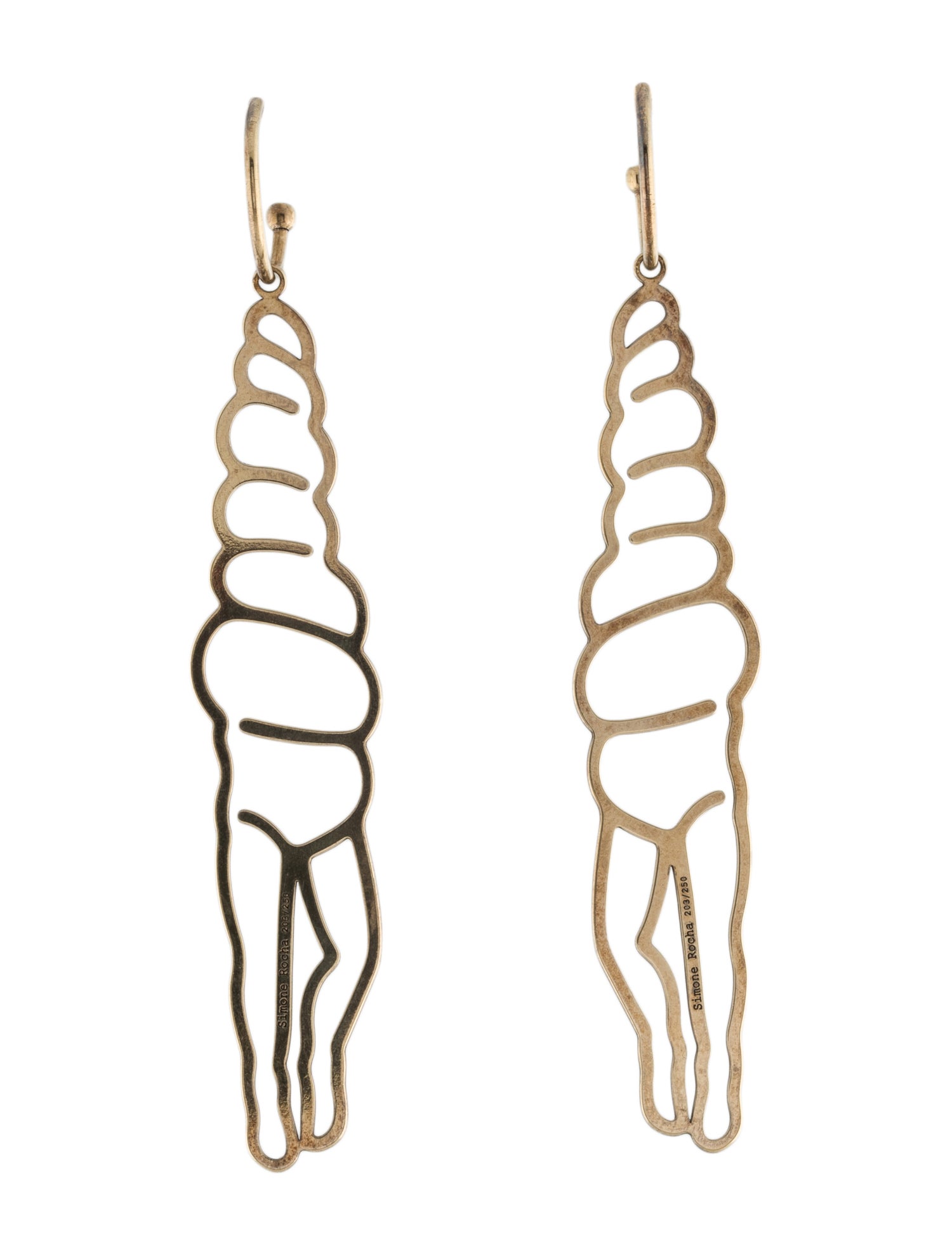 Simone Rocha Spiral Women Drop Earrings