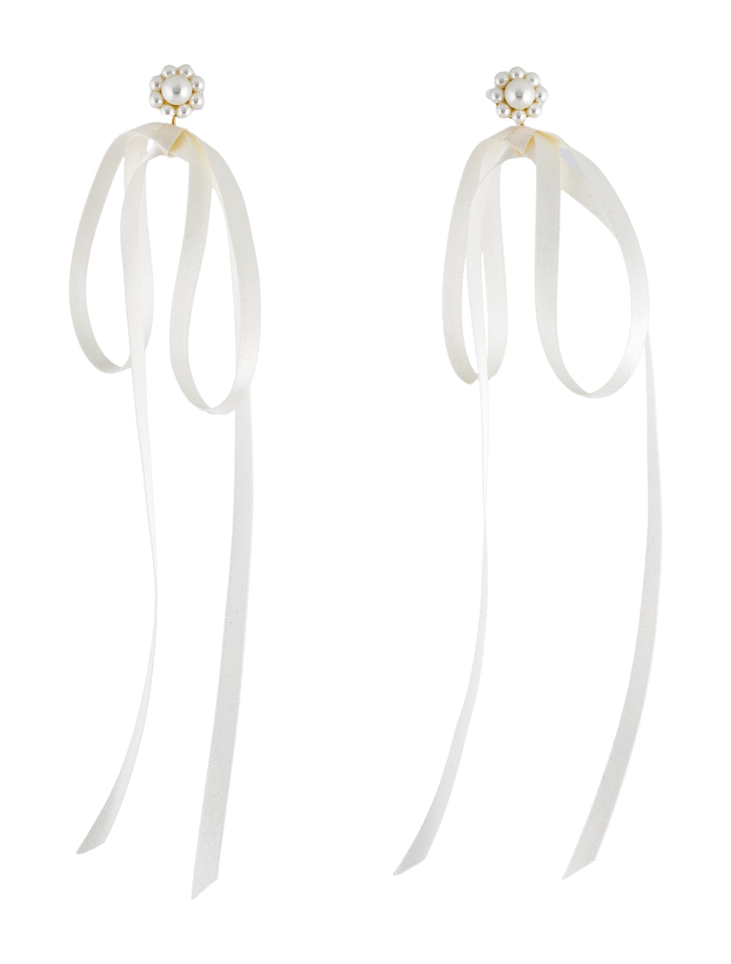 Simone Rocha Gold-Tone Metal Ribbon & Faux Pearl