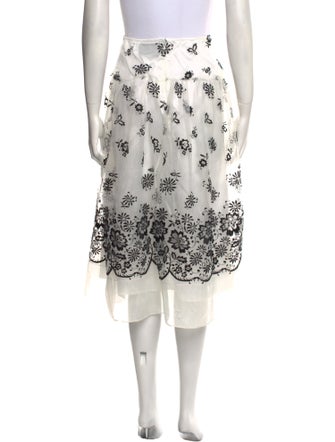 Simone Rocha Printed Midi Length Skirt