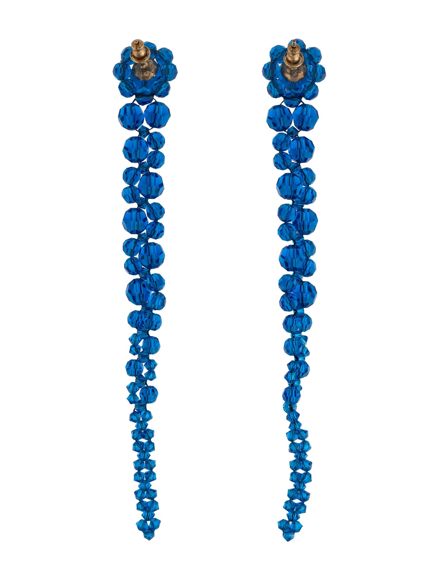 Simone Rocha シルバー Drip ピアス Drip crystal-embellished drop earrings in silver - Simone