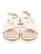 Simone Rocha Faux Pearl Accents Canvas Espadrilles