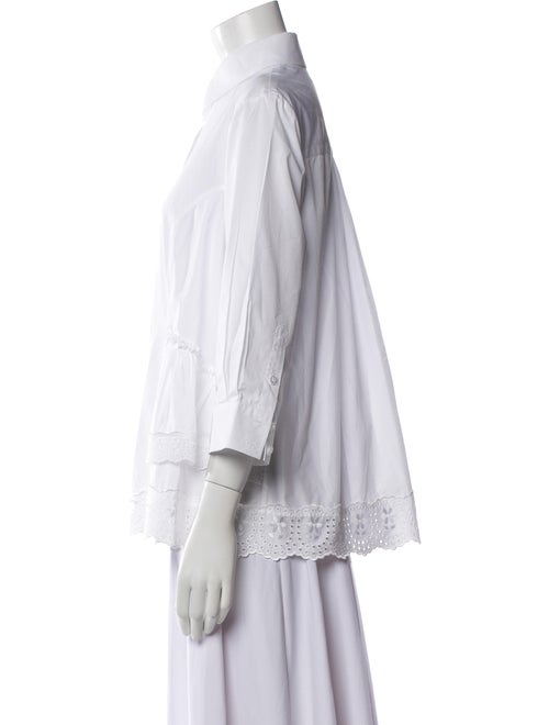 Simone Rocha Three-Quarter Sleeve Button-Up Top