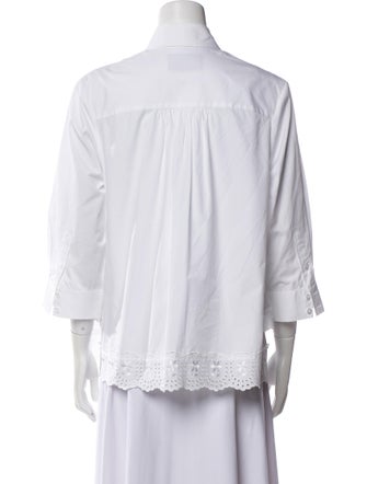 Simone Rocha Three-Quarter Sleeve Button-Up Top