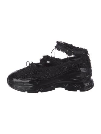 Simone Rocha Printed Fringe Trim Accent Sneakers