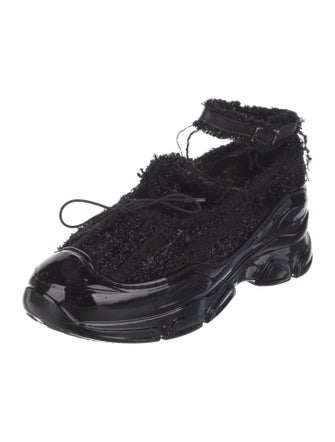 Simone Rocha Printed Fringe Trim Accent Sneakers