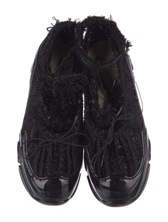 Simone Rocha Printed Fringe Trim Accent Sneakers