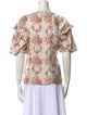 Simone Rocha Silk Floral Print Blouse