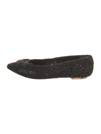 Simone Rocha Tweed Printed Flats