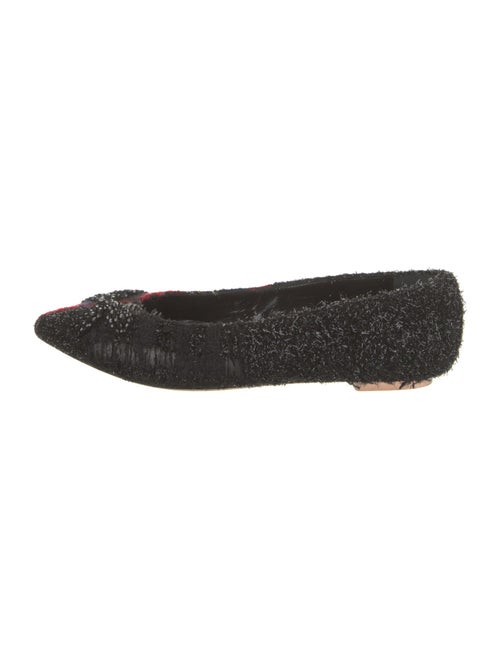 Simone Rocha Tweed Printed Flats