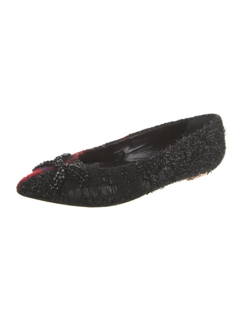 Simone Rocha Tweed Printed Flats