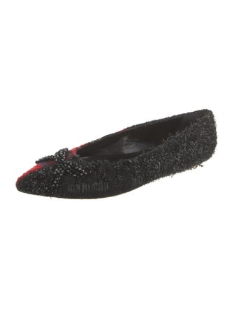Simone Rocha Tweed Printed Flats