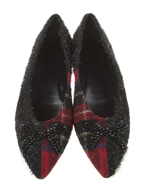 Simone Rocha Tweed Printed Flats