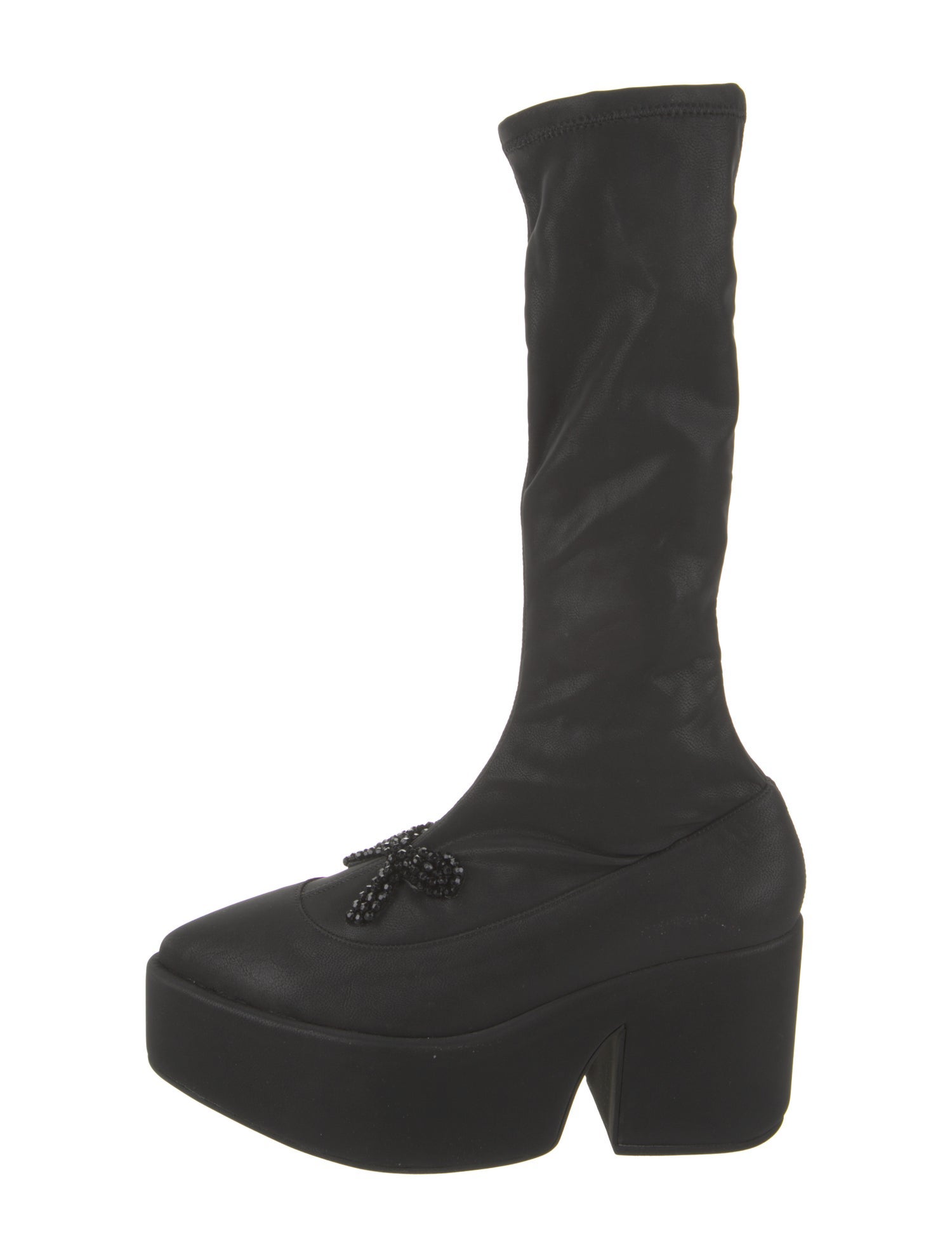 Simone Rocha Leather Bow Accents Sock Boots