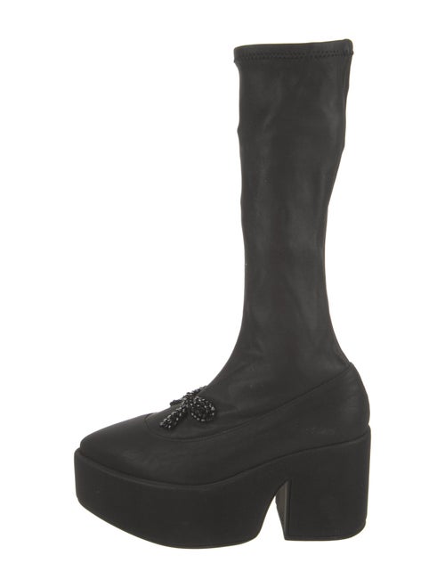 Simone Rocha Leather Bow Accents Sock Boots