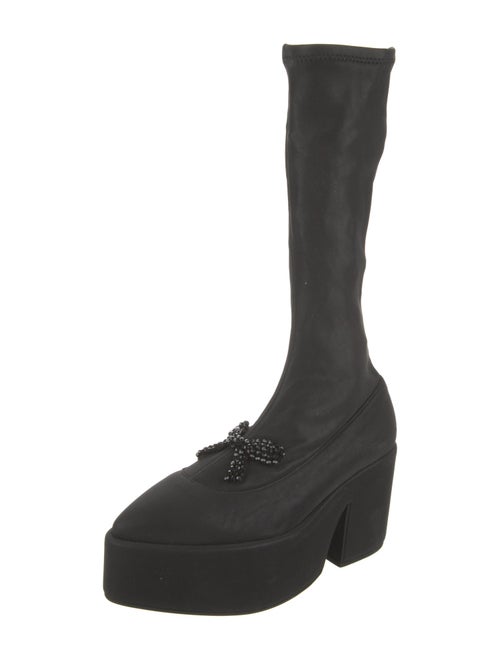 Simone Rocha Leather Bow Accents Sock Boots