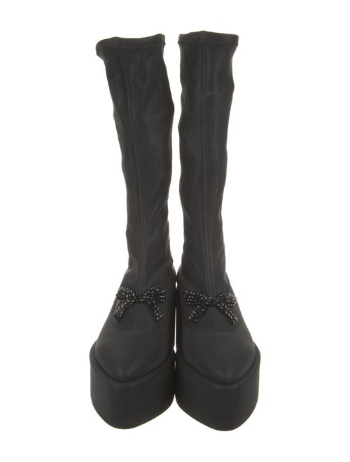 Simone Rocha Leather Bow Accents Sock Boots